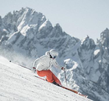 Sciare nella zona delle 3 Cime nelle Dolomiti